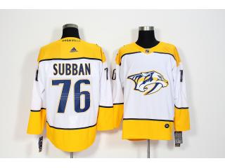 Adidas Nashville Predators 76 P.K Subban Ice Hockey Jersey White Yellow