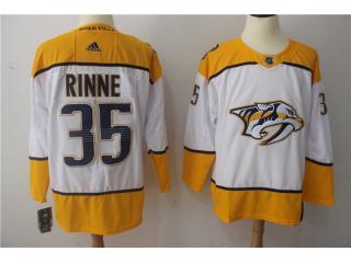 Adidas Nashville Predators 35 Pekka Rinne Ice Hockey Jersey White Yellow