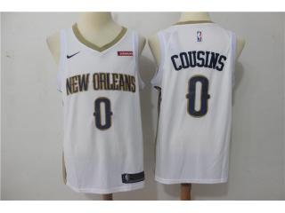 2017-2018 Nike New Orleans Pelicans 0 DeMarcus Cousins Basketball Jersey White Fan Edition