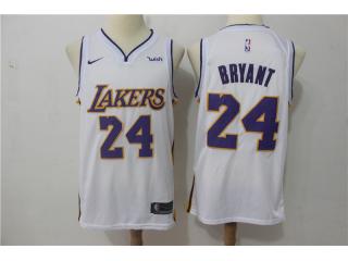 2017-2018 Nike Los Angeles Lakers 24 Kobe Bryant Basketball Jersey White Fan Edition