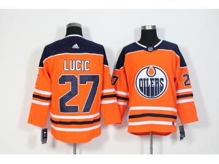 Adidas Edmonton Oilers 27 Milan Lucic Ice Hockey Jersey Orange