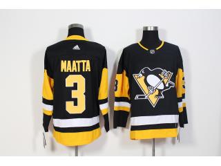 Adidas Pittsburgh Penguins 3 Olli Maatta Ice Hockey Jersey Black