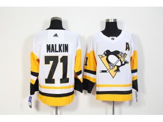 Adidas Pittsburgh Penguins 71 Evgeni Malkin Ice Hockey Jersey White