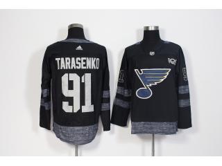 2017-2018 Adidas 100th Anniversary St. Louis Blues 91 Vladimir Tarasenko Ice Hockey Jersey Black