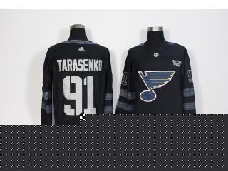 2017-2018 Adidas 100th Anniversary St. Louis Blues 91 Vladimir Tarasenko Ice Hockey Jersey Black