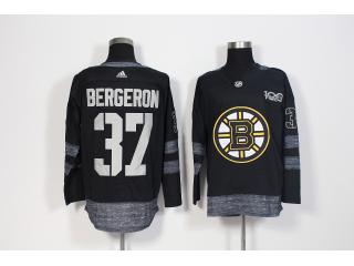 2017-2018 Adidas 100th Anniversary Boston Bruins 37 Patrice Bergeron Ice Hockey Jersey Black