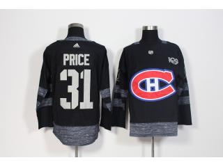 2017-2018 Adidas 100th Anniversary Montreal Canadiens 31 Carey Price Ice Hockey Jersey Black