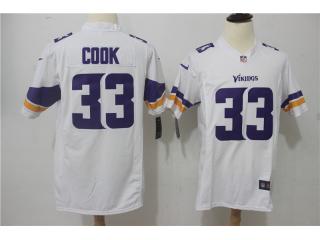 Minnesota Vikings 33 Dalvin Cook Football Jersey White fan edition