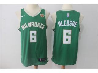 2017-2018 Nike Milwaukee Bucks 6 Eric Bledsoe Basketball Jersey Green Fan Edition