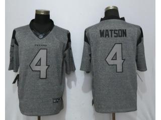 Houston Texans 4 Deshaun Watson Stitched Gridiron Gray Limited Jersey