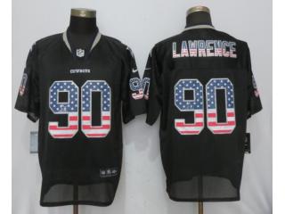 Dallas Cowboys 90 Demarcus Lawrence USA Flag Fashion Navy Blue Elite Jersey