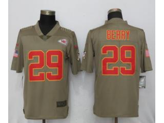 Kansas City Chiefs 29 Eric Berry Olive Salute To Service Limited Jersey