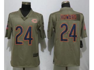 Chicago Bears 24 Jordan Howard Olive Salute To Service Limited Jersey