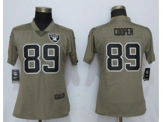 Women Oakland Raiders 89 Amari Cooper Olive Salute To Service Limited Jersey