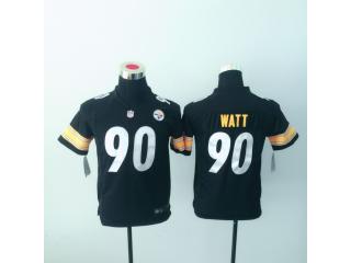 Youth Pittsburgh Steelers 90 T.J. Watt Football Jersey Black