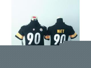 Youth Pittsburgh Steelers 90 T.J. Watt Football Jersey Black