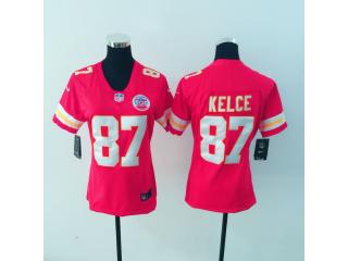 Women Kansas City Chiefs 87 Travis Kelce Football Jersey Legend Red