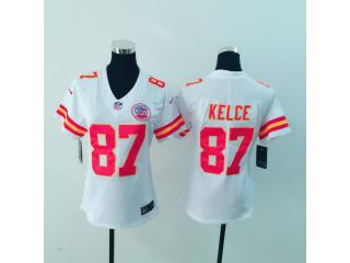 Women Kansas City Chiefs 87 Travis Kelce Vapor Limited Football Jersey  White