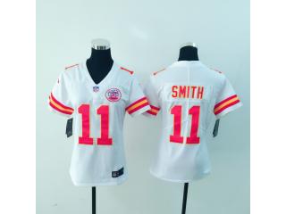 Women Kansas City Chiefs 11 Alex Smith Football Jersey Legend White