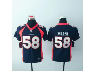 Youth Denver Broncos 58 Von Miller Foster Football Jersey Black