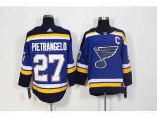 Adidas St. Louis Blues 27 Alex Pietrangelo Ice Hockey Jersey Blue