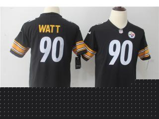 Youth Pittsburgh Steelers 90 T.J. Watt Football Jersey Legend Black