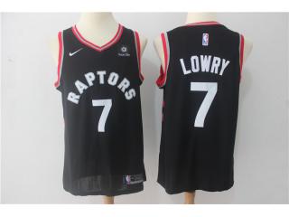 2017-2018 Nike Toronto Raptors 7 Kyle Lowry Basketball Jersey Black Fan Edition