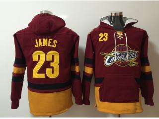 New Cleveland Cavaliers 23 LeBron James Hoodies Basketball Jersey Red