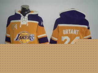 Los Angeles Lakers 24 Kobe Bryant Hoodies Basketball Jersey Yellow