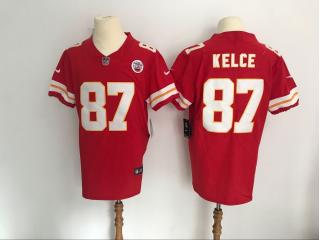 Kansas City Chiefs 87 Travis Kelce VAPOR elite Football Jersey Legend Red