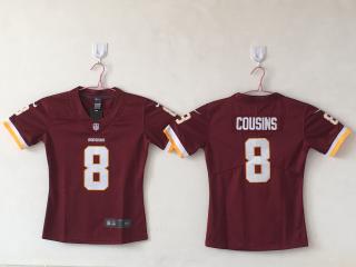 Women Washington Redskins 8 Kirk Cousins Football Jersey Legend Red