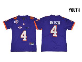 Youth 2017 Clemson Tigers 4 DeShaun Watson Limited College Football Jersey Purple Diamond Quest