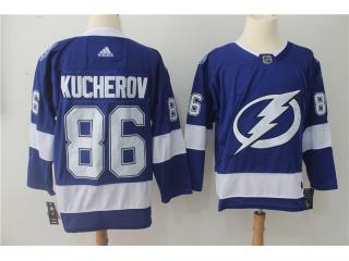 Adidas Tampa Bay Lightning 86 Nikita Kucherov Ice Hockey Jersey Blue
