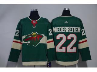 Adidas Minnesota Wild 22 Nino Niederreiter Ice Hockey Jersey Green