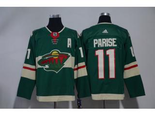 Adidas Minnesota Wild 11 Zach Parise Ice Hockey Jersey Green