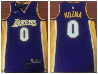 Nike Los Angeles Lakers 0 Kyle Kuzma Basketball Jersey purple Fan Edition