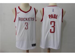 Nike Houston Rockets 3 Chris Paul Basketball Jersey White Fan Edition