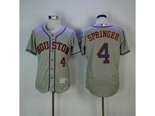 Houston Astros 4 George Springer FlexBase Baseball Jersey Gray