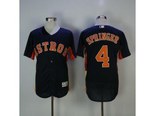 Houston Astros 4 George Springer FlexBase Baseball Jersey Navy Blue