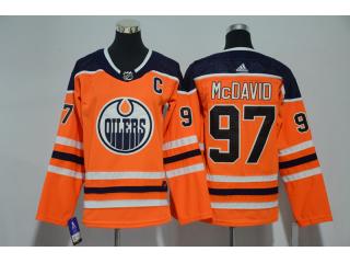 Youth Adidas Edmonton Oilers 97 Connor McDavid Ice Hockey Jersey Orange