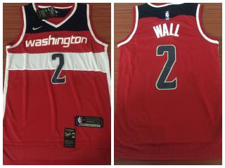 Nike Washington Wizards 2 John Wall Basketball Jersey Red Fan Edition