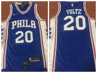 Nike Philadelphia 76ers 20 Markelle Fultz Basketball Jersey Blue Fan Edition