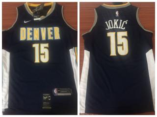 Nike Denver Nuggets 15 Nikola Jokić Basketball Jersey Black Fan Edition