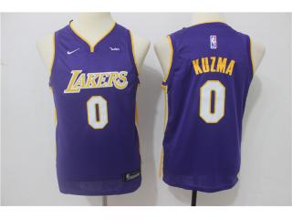 Youth 2017-2018 Nike Los Angeles Lakers 0 Kyle Kuzma Basketball Jersey purple Fan Edition