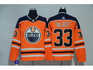 Adidas Edmonton Oilers 33 Cam Talbot Ice Hockey Jersey Orange