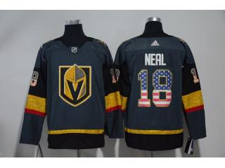 Adidas Vegas Golden Knights 18 James Neal Ice Hockey Jersey Navy Gray National flag