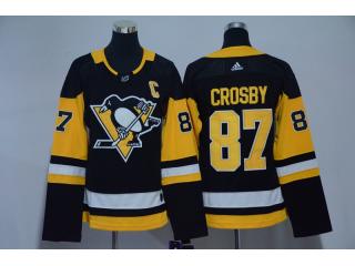 Youth 2017-Adidas Pittsburgh Penguins 87 Sidney Crosby Ice Hockey Jersey Black