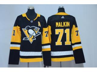 Youth 2017-Adidas Pittsburgh Penguins 71 Evgeni Malkin Ice Hockey Jersey Black
