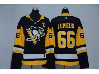 Youth 2017-Adidas Pittsburgh Penguins 66 Mario Lemieux Ice Hockey Jersey Black