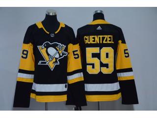 Youth 2017-Adidas Pittsburgh Penguins 59 Jake Guentzel Ice Hockey Jersey Black